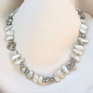 Sterling Lucas Lameth Bowa Perao And Crystal Necklace